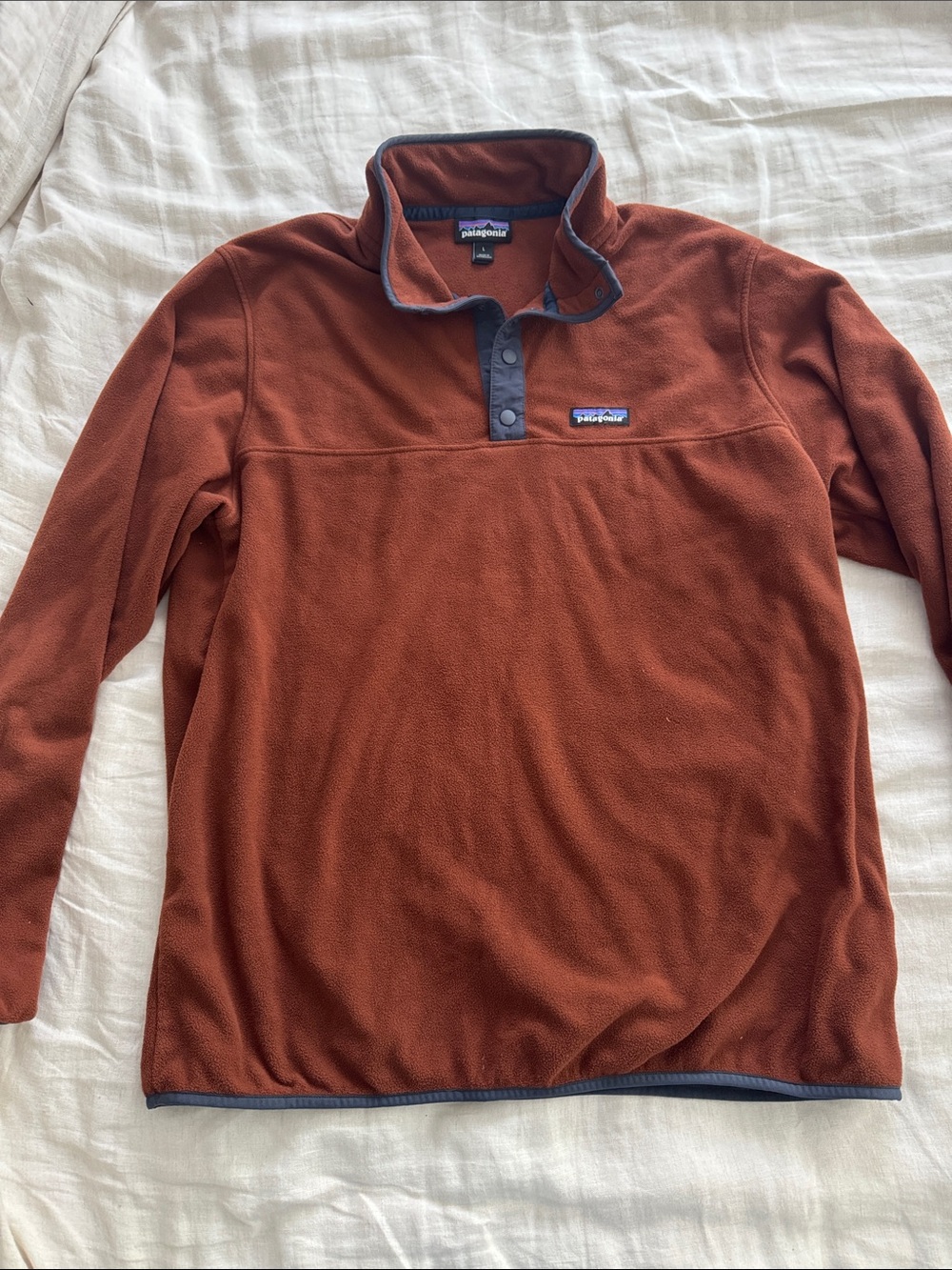 Patagonia Men’s Rust Brown Snap-T Lightweight Fleece